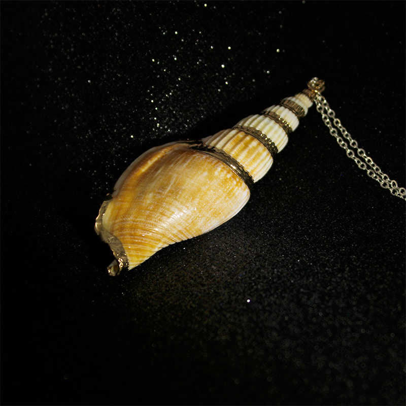 Natürliche Shankha-Muschelschale, spirituelle Glückskette