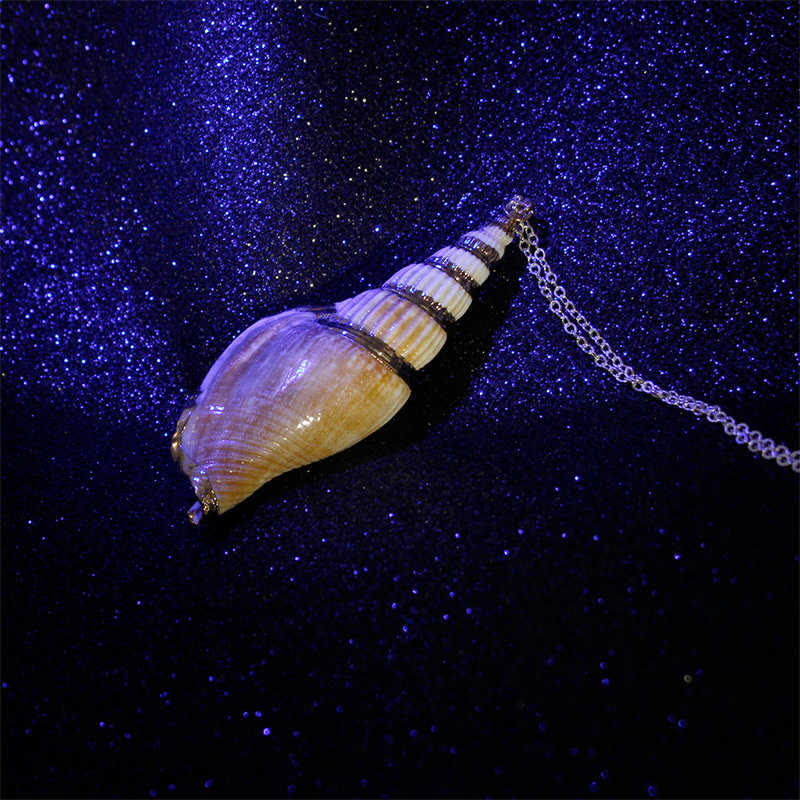 Natürliche Shankha-Muschelschale, spirituelle Glückskette