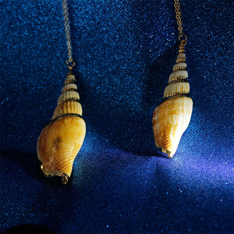 Natürliche Shankha-Muschelschale, spirituelle Glückskette
