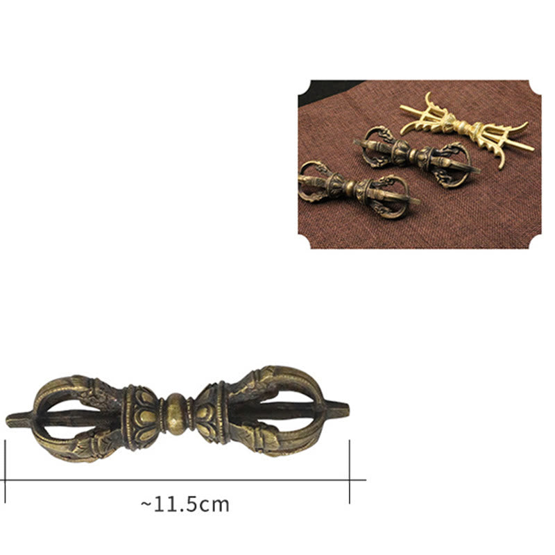 Nepal Handgefertigtes Kupfer Vajra Dorje Meditationskraft Dekor