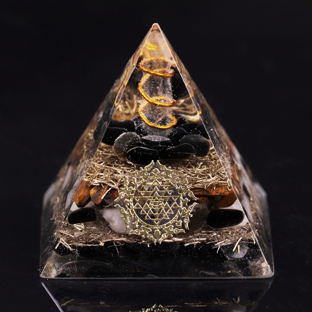 Obsidian Guardian Orgonpyramide – Energieharmonie-Dekor