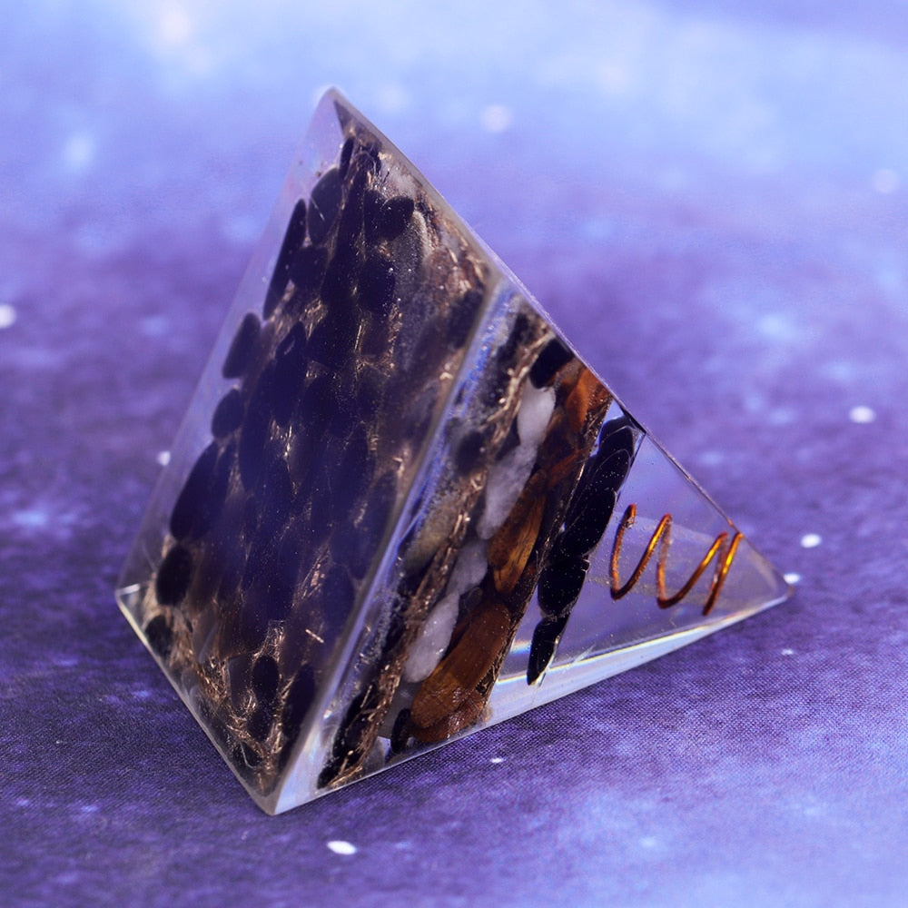 Obsidian Guardian Orgonpyramide – Energieharmonie-Dekor