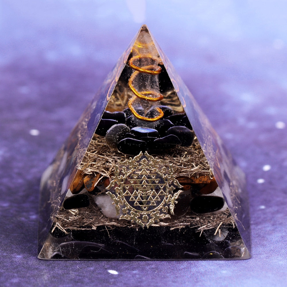 Obsidian Wächter Orgon Pyramide