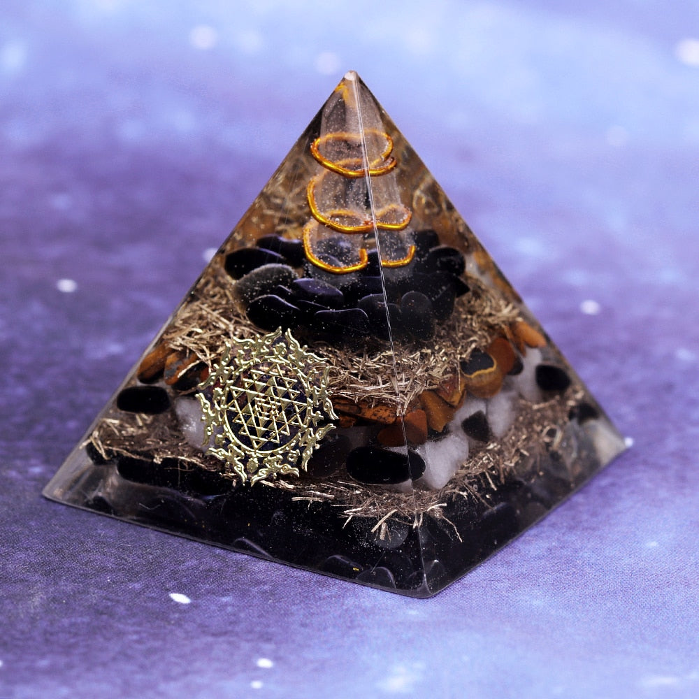 Obsidian Wächter Orgon Pyramide