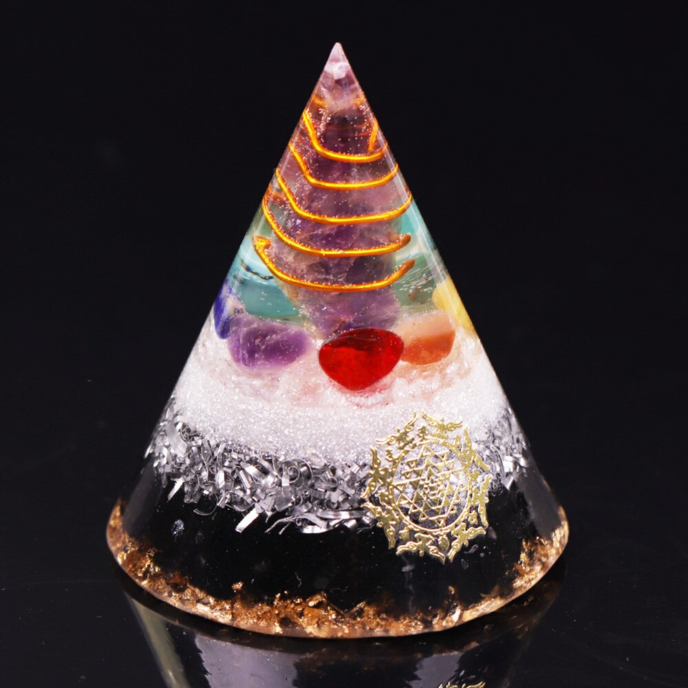 Obsidian-Schutzkegel-Pyramide für Meditation und Gleichgewicht