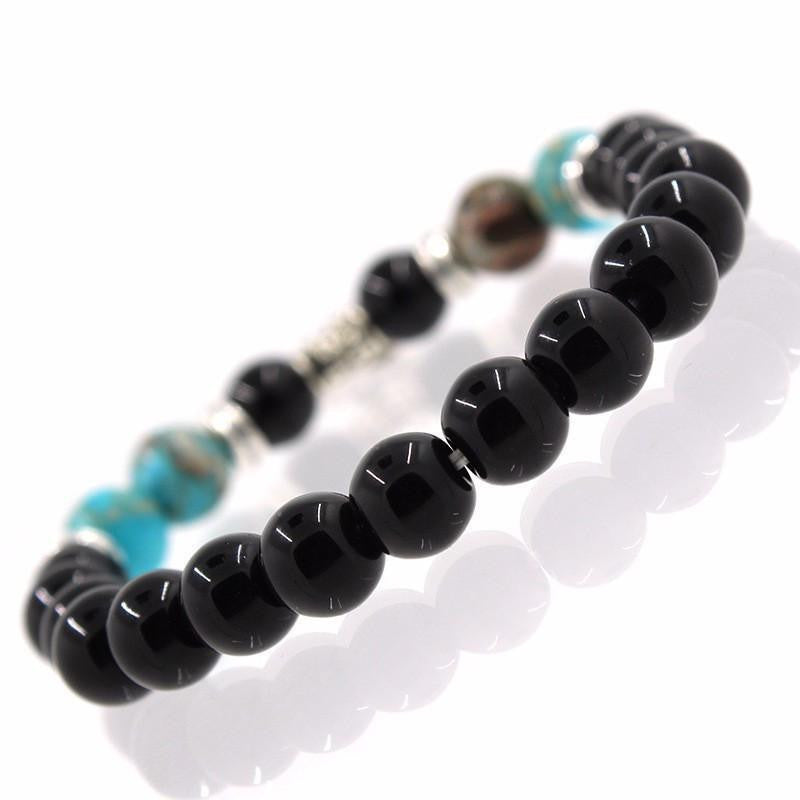 Om Charm Achat Armband - Spiritueller Symbolschmuck