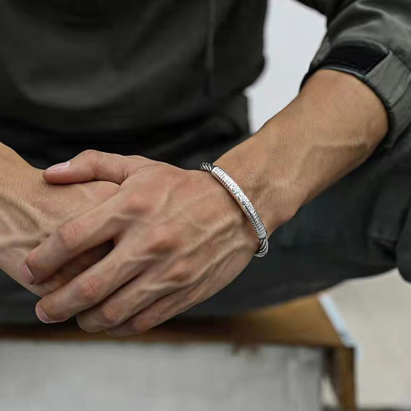 Om Mani Padme Hum Kupfer verstellbares Reinheits-Manschettenarmband