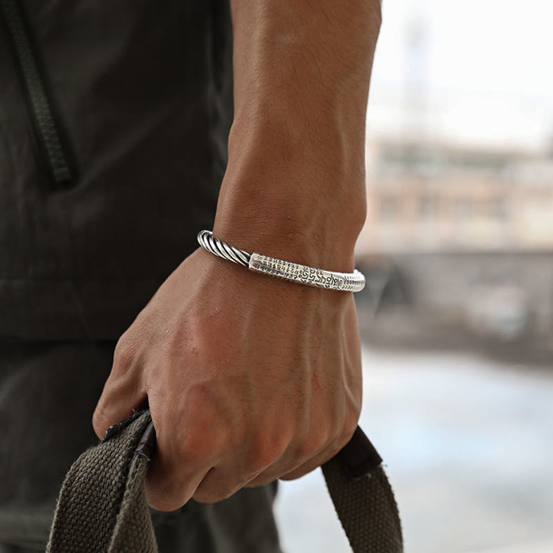 Om Mani Padme Hum Kupfer verstellbares Reinheits-Manschettenarmband