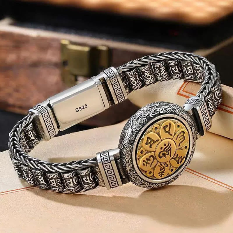 Om Mani Padme Hum Kupferarmband 7,1 Zoll Schnalle drehbar Peace