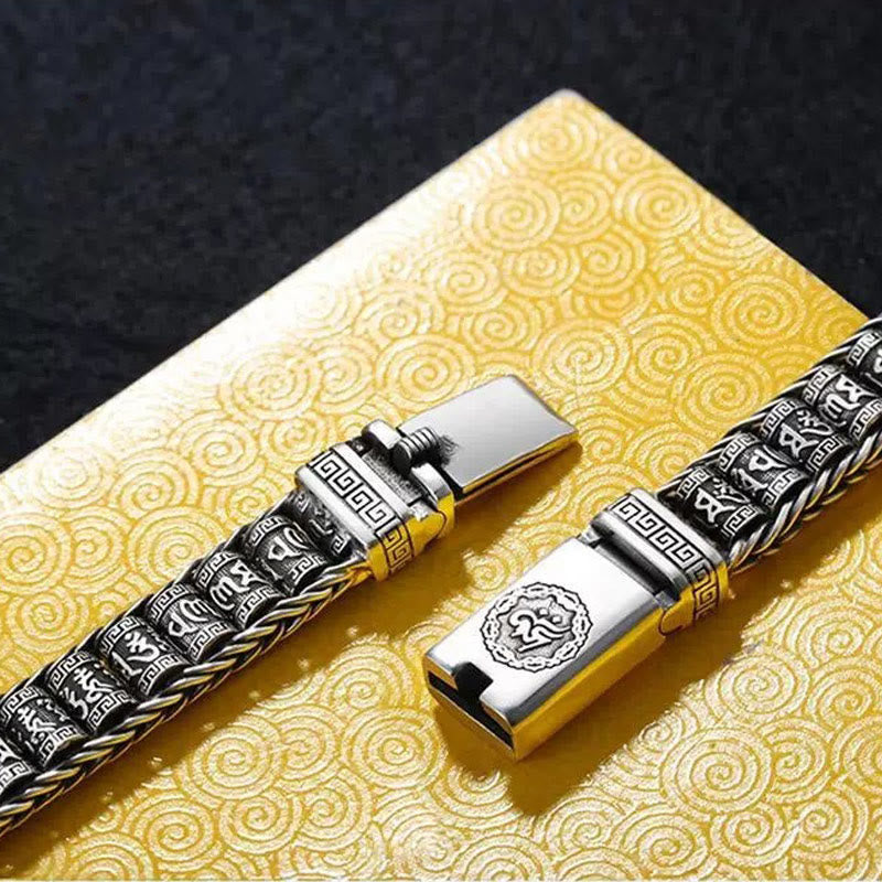 Om Mani Padme Hum Kupferarmband 7,1 Zoll Schnalle drehbar Peace