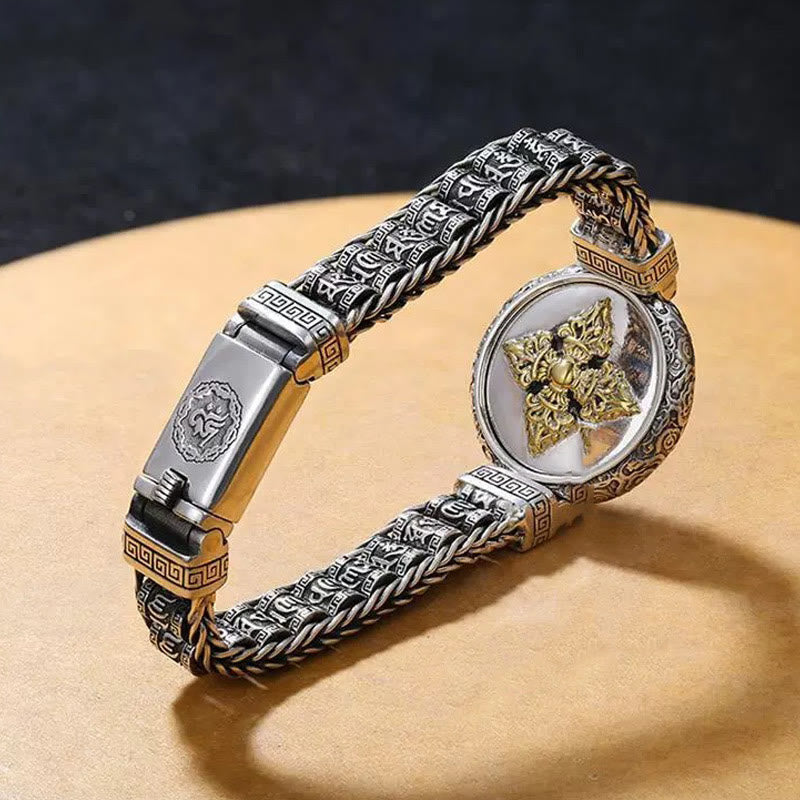 Om Mani Padme Hum Kupferarmband 7,1 Zoll Schnalle drehbar Peace