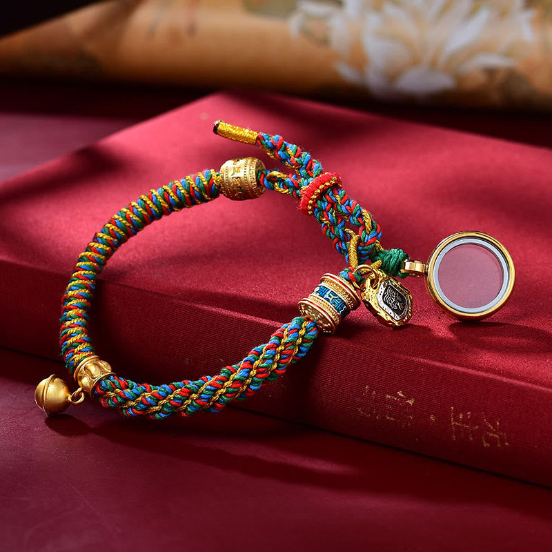 Om Mani Padme Hum Kupfer Zakiram Amulett Armband 14–16 cm