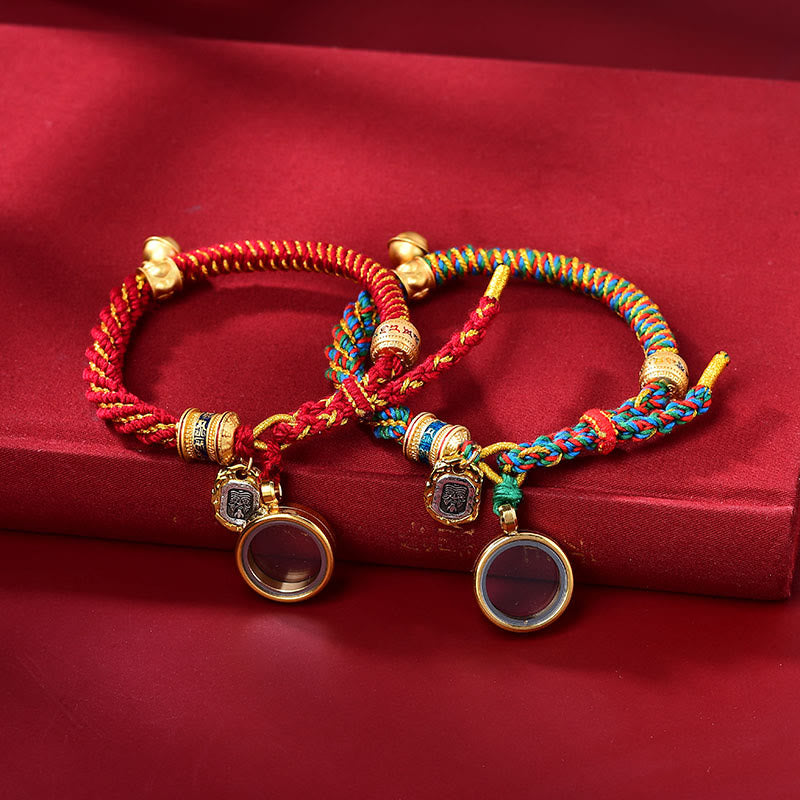 Om Mani Padme Hum Kupfer Zakiram Amulett Armband 14–16 cm