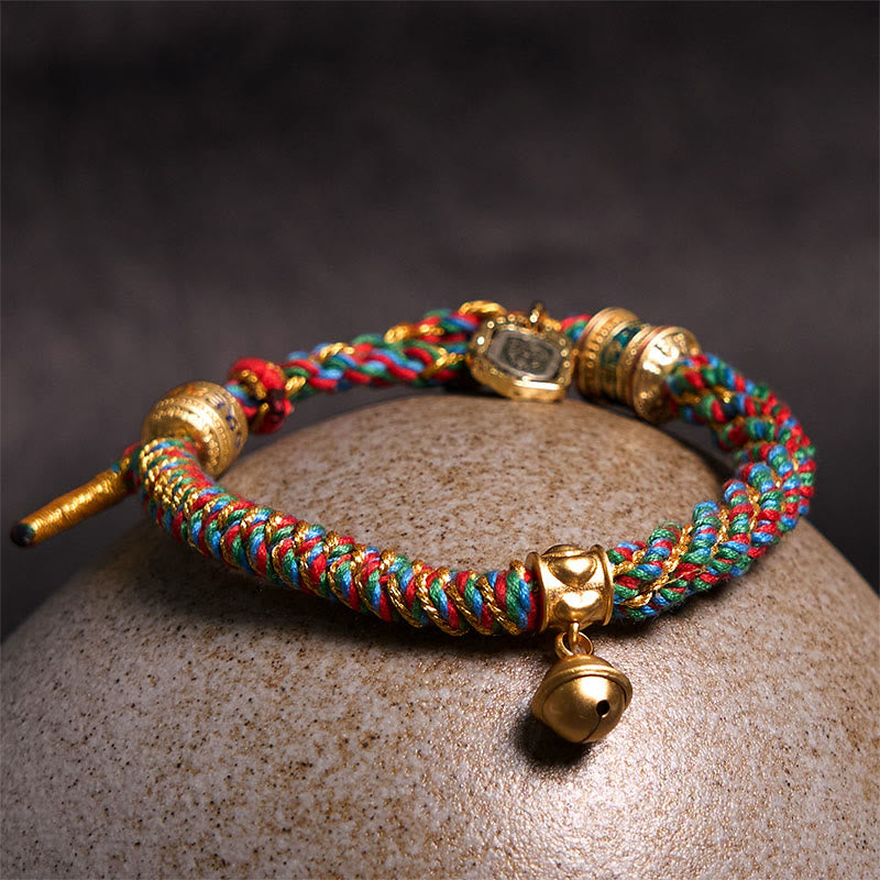 Om Mani Padme Hum Kupfer Zakiram Amulett Armband 14–16 cm