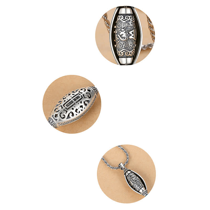 Om Mani Padme Hum Drehbare Schutzkette Kupfer