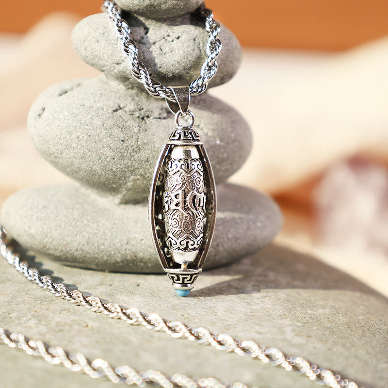 Om Mani Padme Hum Drehbare Schutzkette Kupfer