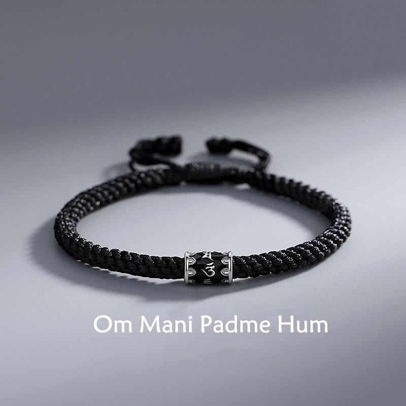 Om Mani Padme Hum Silbernes Peace &amp; Balance Armband