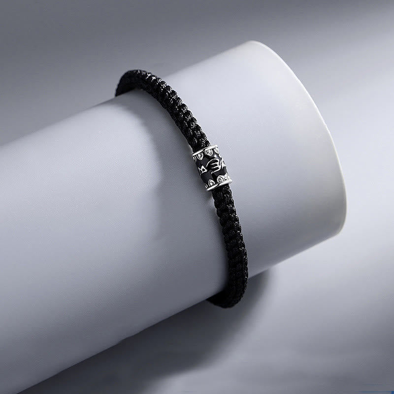 Om Mani Padme Hum Silbernes Peace &amp; Balance Armband