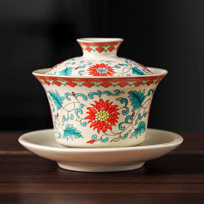 Panorama Keramik Gaiwan 12 cm Zen-Teetasse mit Deckel