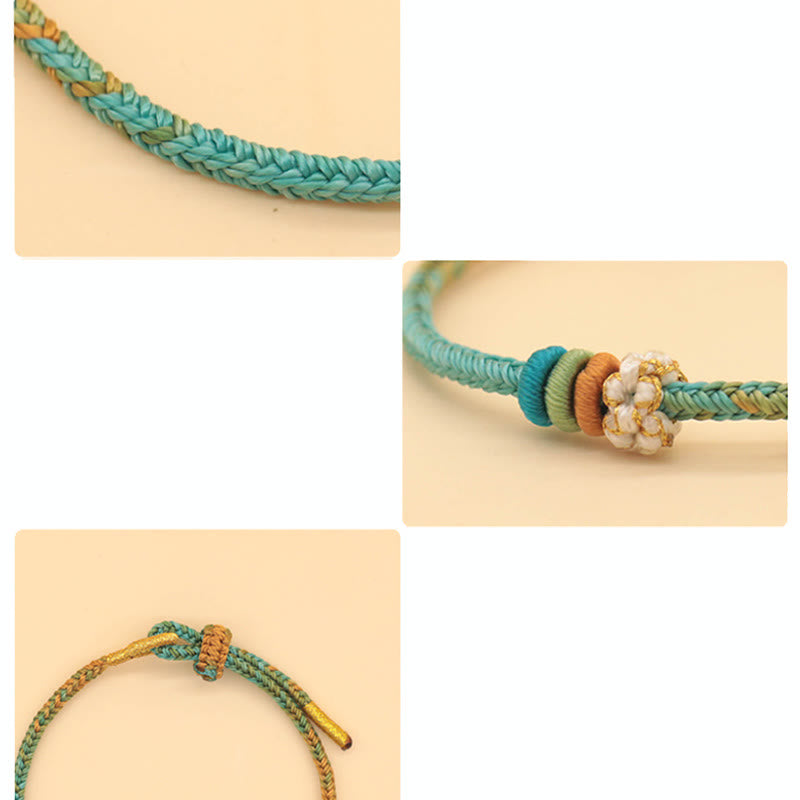 Friedensknoten-Armband mit acht roten Fäden für Glück und Harmonie