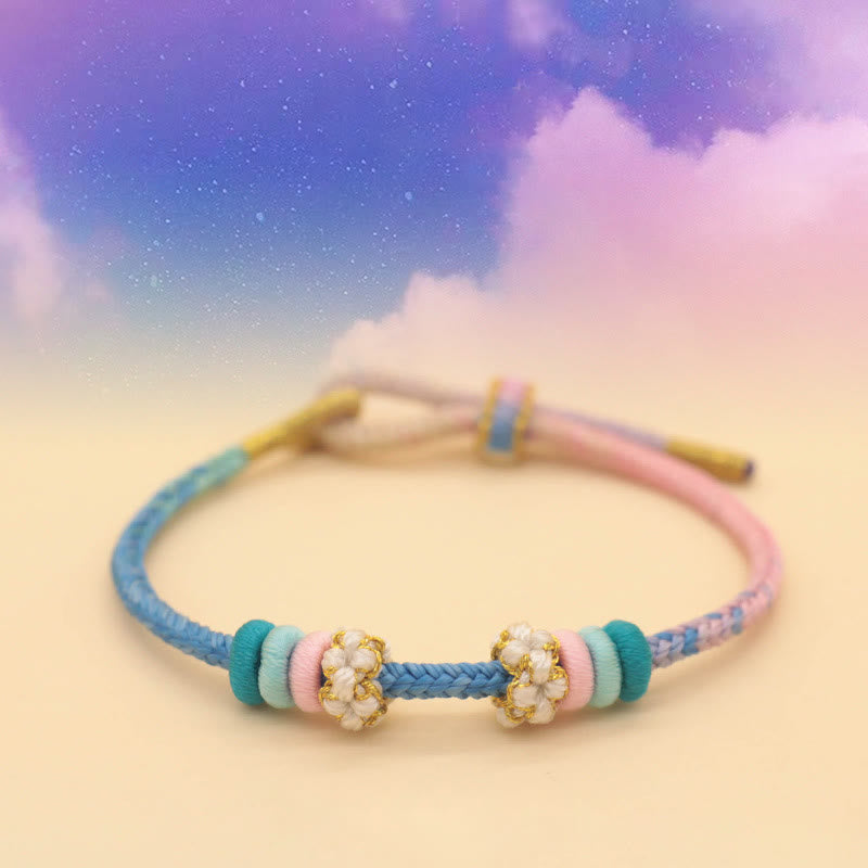 Friedensknoten-Armband mit acht roten Fäden für Glück und Harmonie