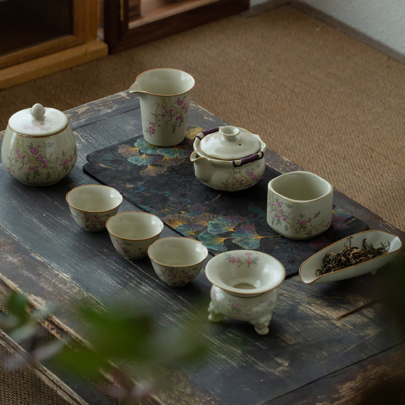 Pfirsichblüten-Teetasse aus Keramik, 50 ml | Heilende Klänge