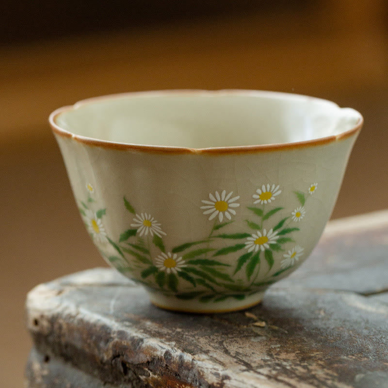 Pfirsichblüten-Teetasse aus Keramik, 50 ml | Heilende Klänge