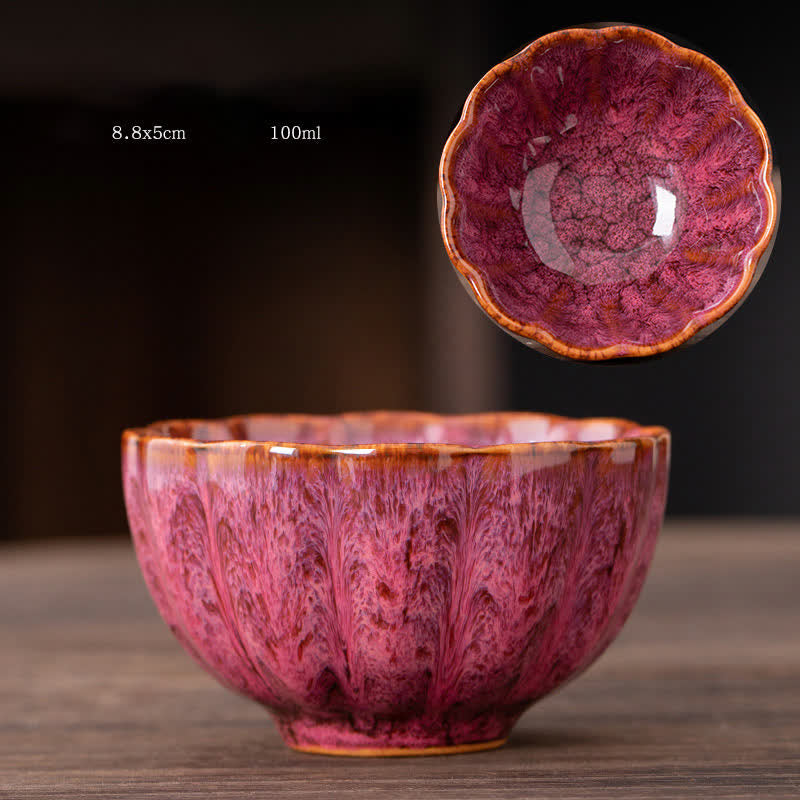 Pfirsichblüten-Teetasse aus Keramik, schöne florale Teetasse