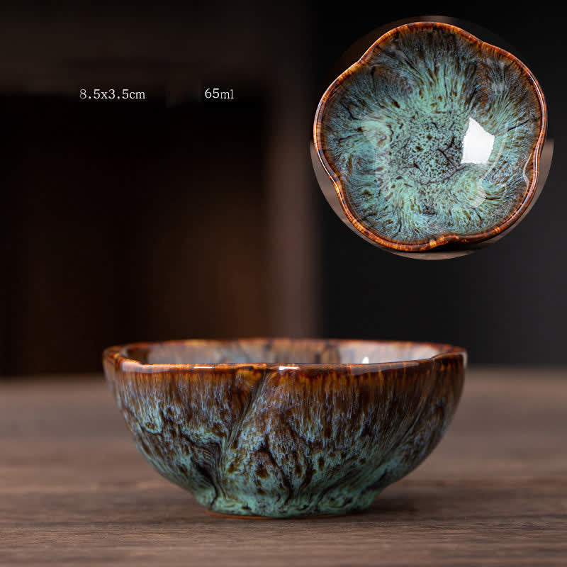 Pfirsichblüten-Teetasse aus Keramik, schöne florale Teetasse