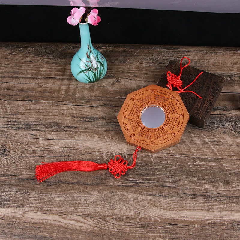 Pfirsichholz Bagua Karte 20cm Feng Shui Wandkunst Balance