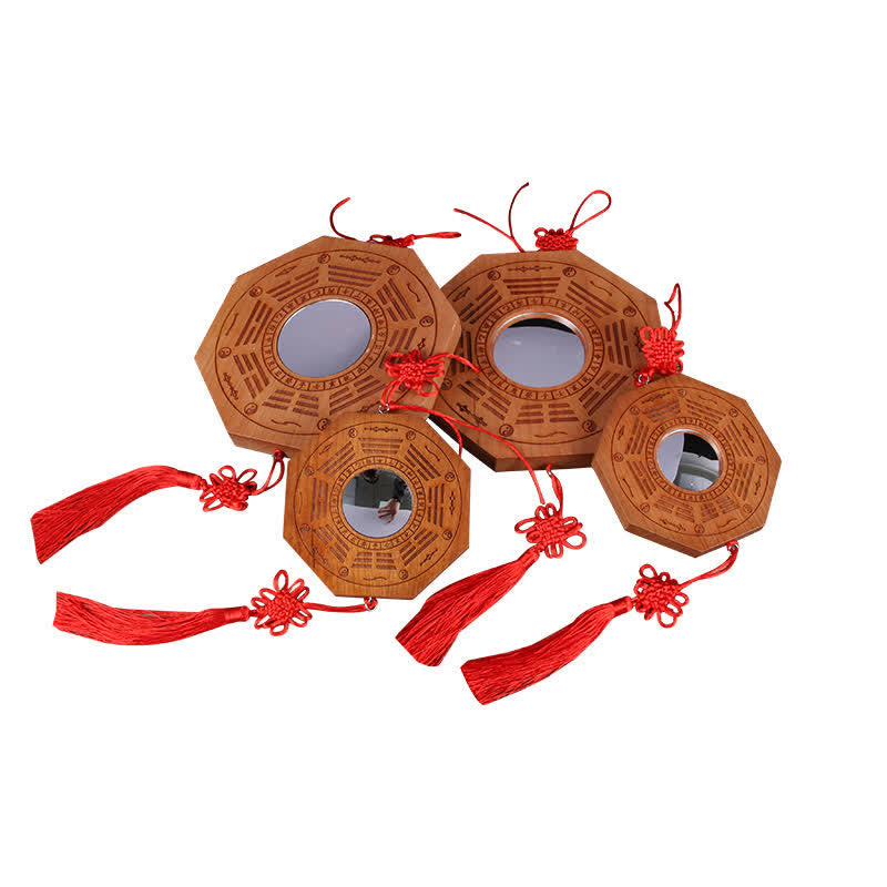 Pfirsichholz Bagua Karte 20cm Feng Shui Wandkunst Balance
