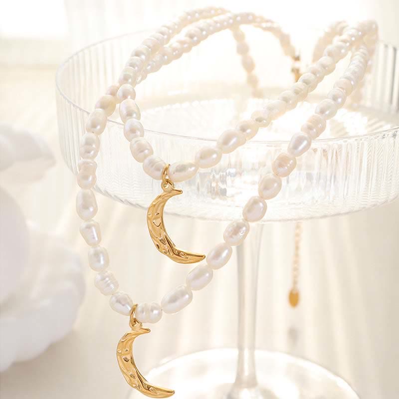 Perlen-Halbmond-Ruhekette für inneren Frieden