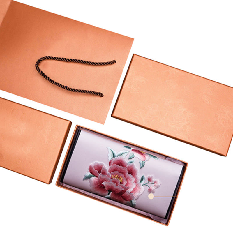 Peony Su Bestickte Handtasche 20x10cm | Wohlstandssymbol