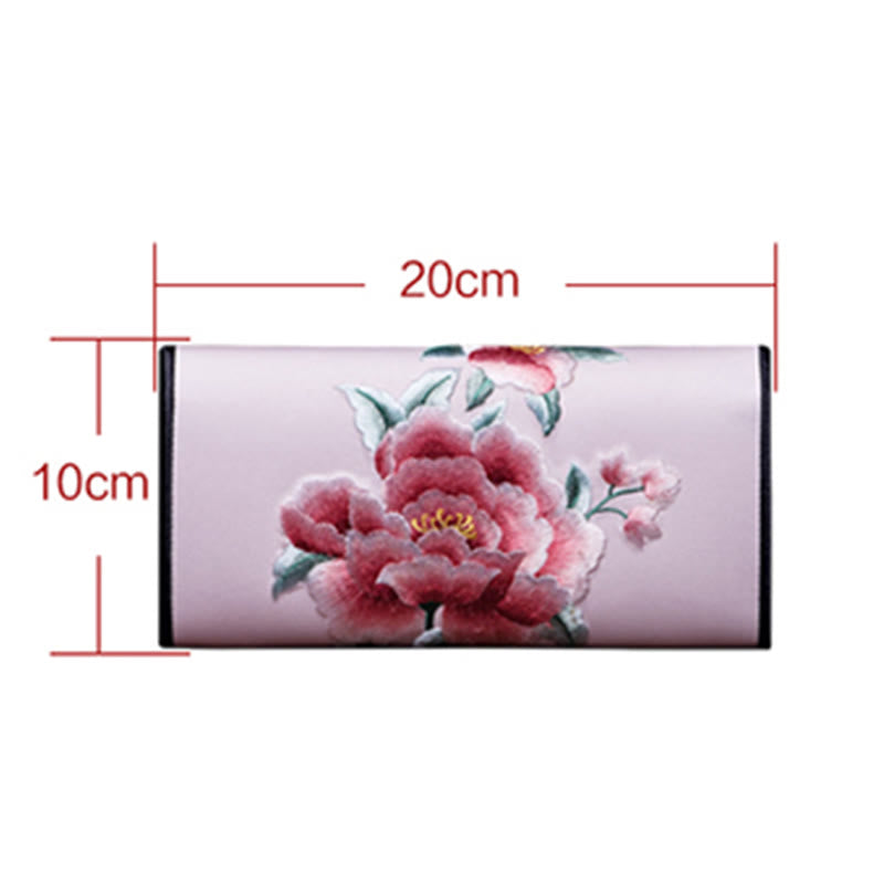 Peony Su Bestickte Handtasche 20x10cm | Wohlstandssymbol