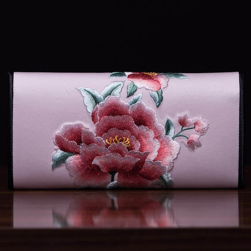 Peony Su Bestickte Handtasche 20x10cm | Wohlstandssymbol