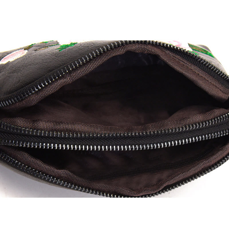 Peony Su Stickerei Umhängetasche 15cm Schultertasche