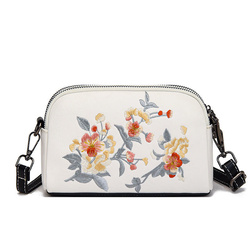 Peony Su Stickerei Umhängetasche 15cm Schultertasche