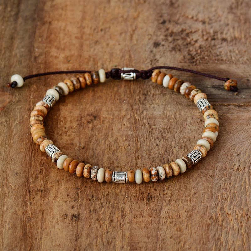 Spirituelles Bildjaspis-Armband für positive Energie und Schutz