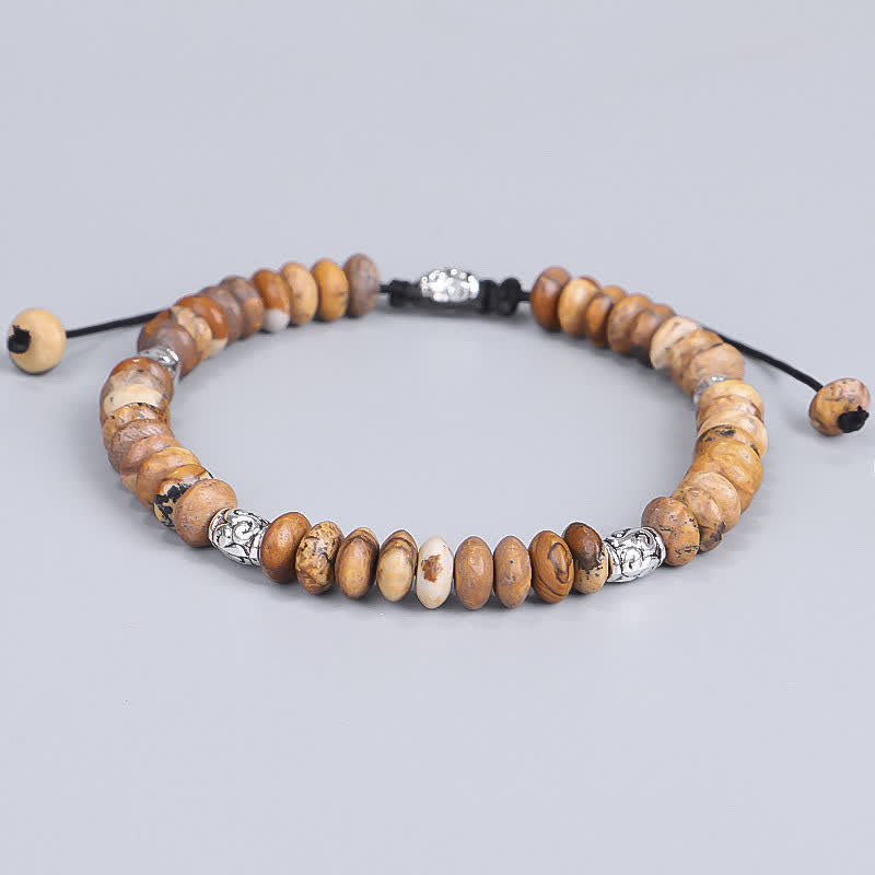 Spirituelles Bildjaspis-Armband für positive Energie und Schutz