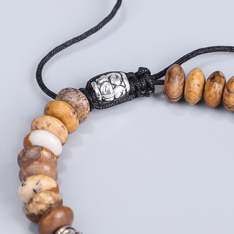 Spirituelles Bildjaspis-Armband für positive Energie und Schutz