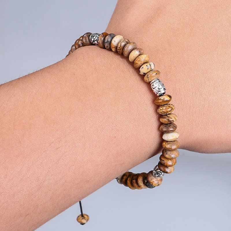 Spirituelles Bildjaspis-Armband für positive Energie und Schutz