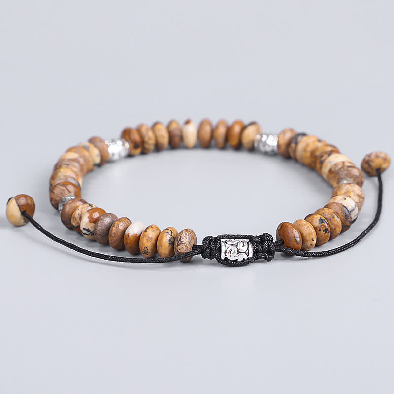 Spirituelles Bildjaspis-Armband für positive Energie und Schutz