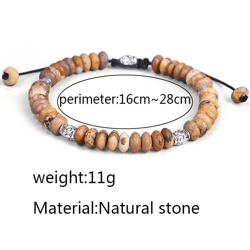 Spirituelles Bildjaspis-Armband für positive Energie und Schutz
