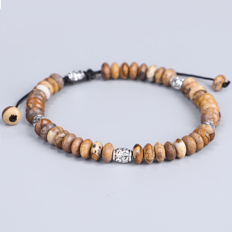 Spirituelles Bildjaspis-Armband für positive Energie und Schutz