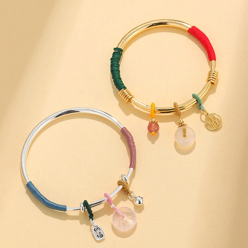 Rosa Kristall Peace Buckle Love Armband 56-60mm