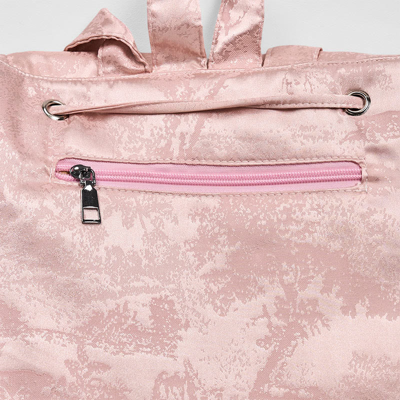 Pink Lotus bestickter Rucksack - Spirituelle Kleidung