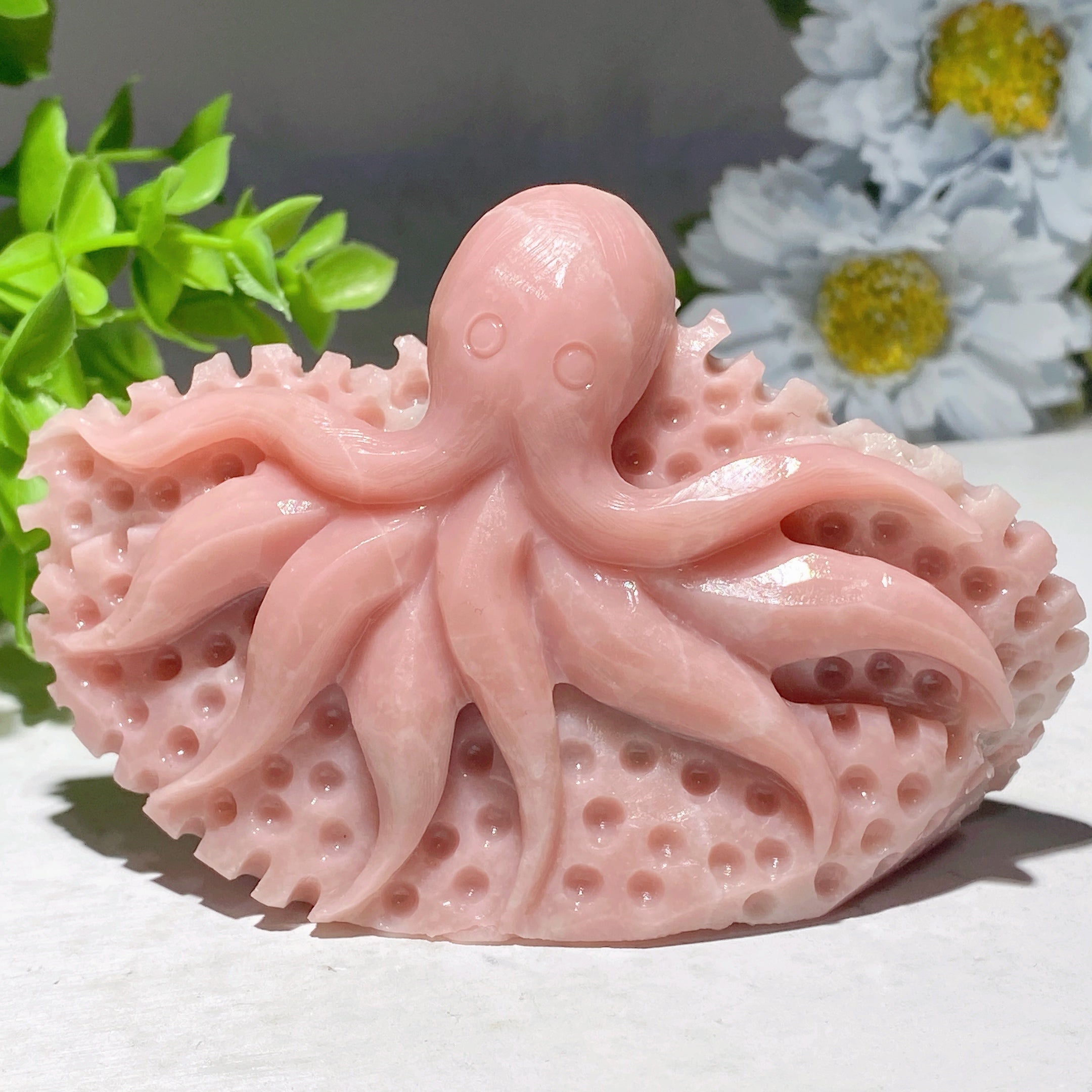 Pink Opal Crystal Carvings 3.0-4.1 inch Healing Stones