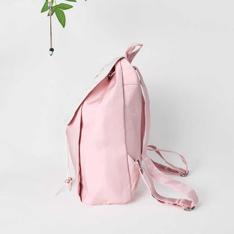 Rosa Pfingstrosen Blumen Canvas Rucksack | Achtsame Accessoires
