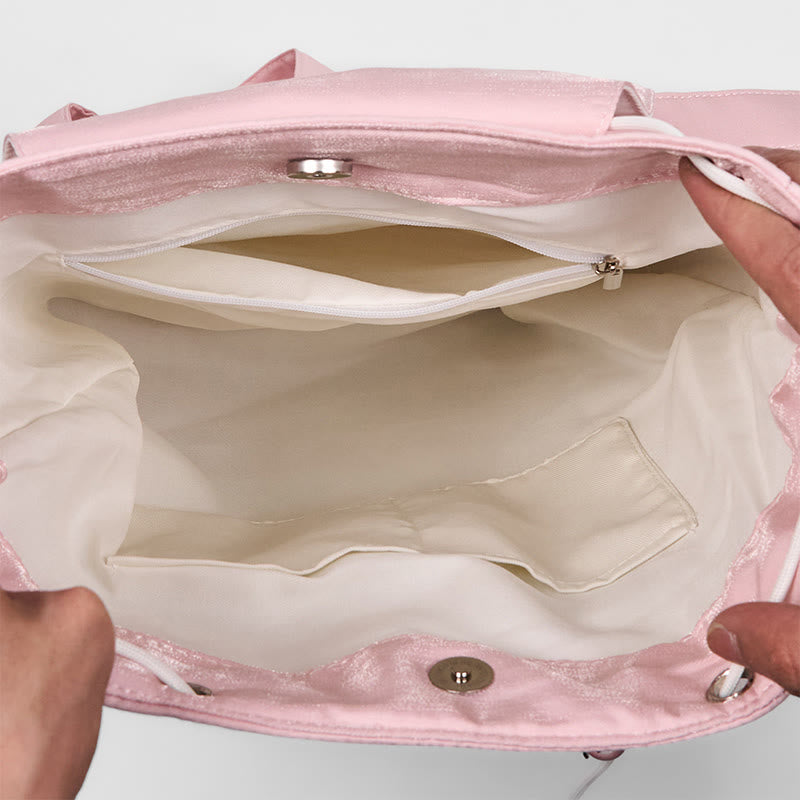 Rosa Pfingstrosen Blumen Canvas Rucksack | Achtsame Accessoires