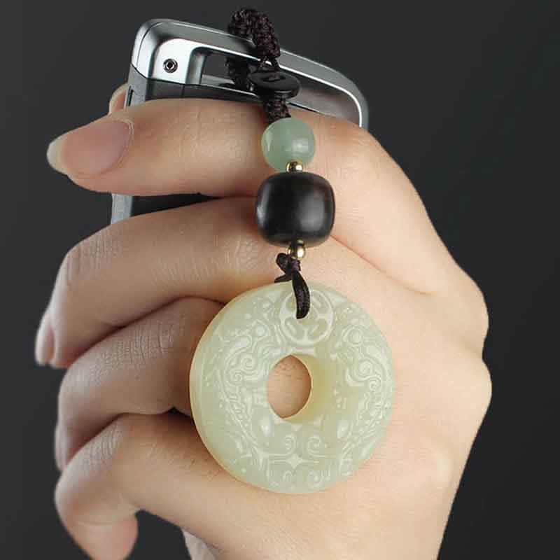 Pixiu Jade Peace Buckle Schlüsselanhänger für Reichtum und Überfluss